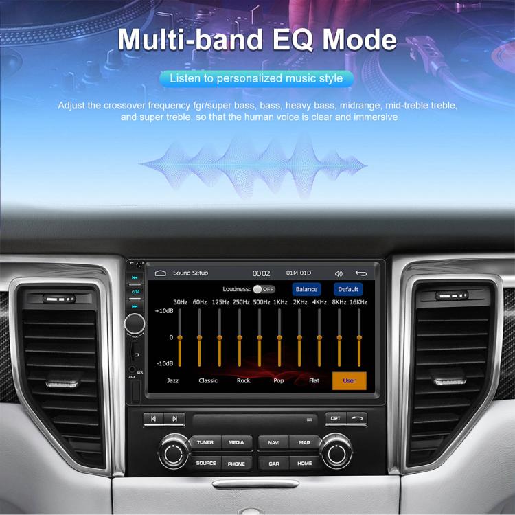 7 inch Car HD Touchable Screen Wireless Carplay Dual Spindle MP5 Player, Standard, Standard+Reversing Camera