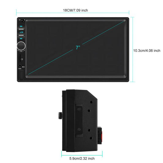 7 inch Car HD Touchable Screen Wireless Carplay Dual Spindle MP5 Player, Standard, Standard+Reversing Camera