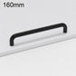 Cabinet door pull handle, black, 160mm curved bar