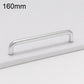 Cabinet door pull handle, silver, 160mm curved bar