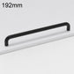 192mm aluminum cabinet pull handle in matte black, curved U-shape with rounded ends