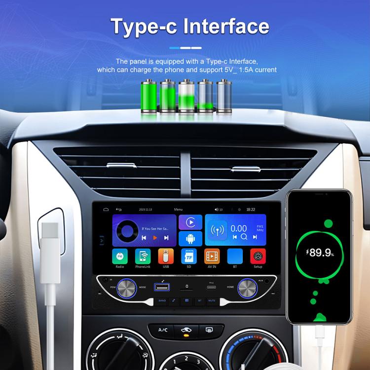6.86 inch Car Wireless Carplay Dual Spindle MP5 Player, Standard, Standard+Reversing Camera