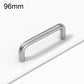 Stainless steel cabinet door pull handle, 96mm U-shaped bar.