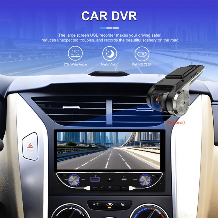 6.9 inch Car Wireless Carplay Dual Spindle MP5 Player, Standard, Standard+Reversing Camera