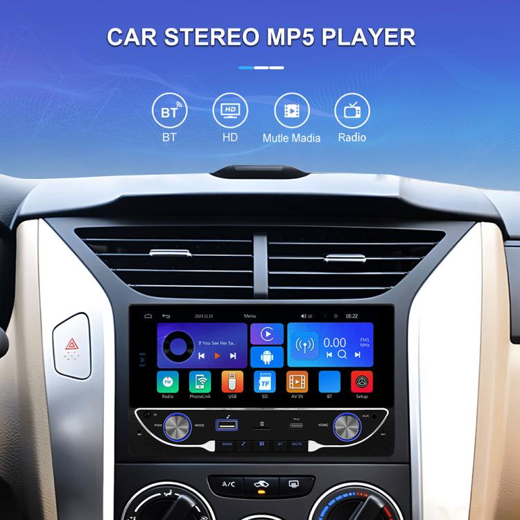6.9 inch Car Wireless Carplay Dual Spindle MP5 Player, Standard, Standard+Reversing Camera
