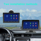 7-inch portable car navigation touchscreen mounted on dashboard with base stand
