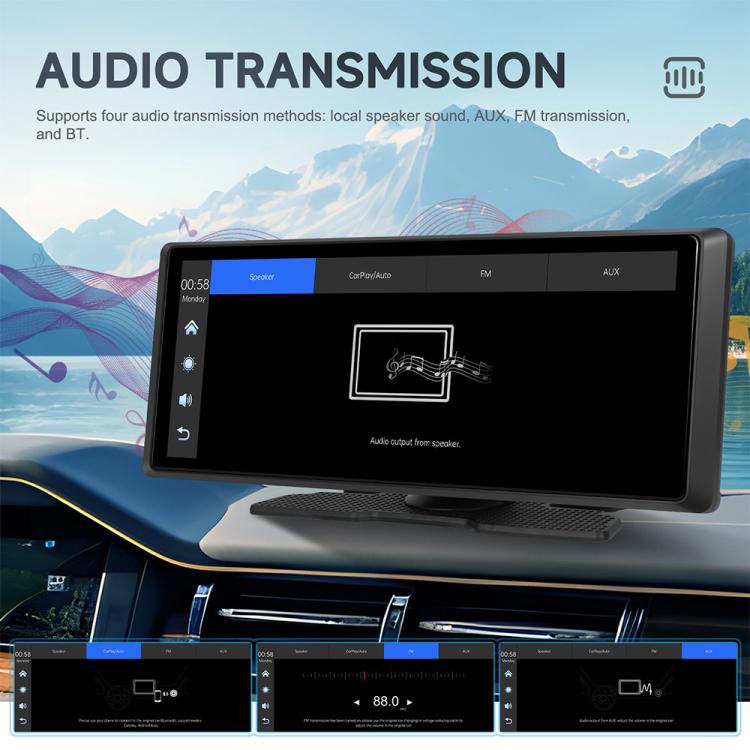 8.1 inch 2K Center CarPlay Auto Car Portable Navigation Screen, Standard, Standard+Reversing Camera