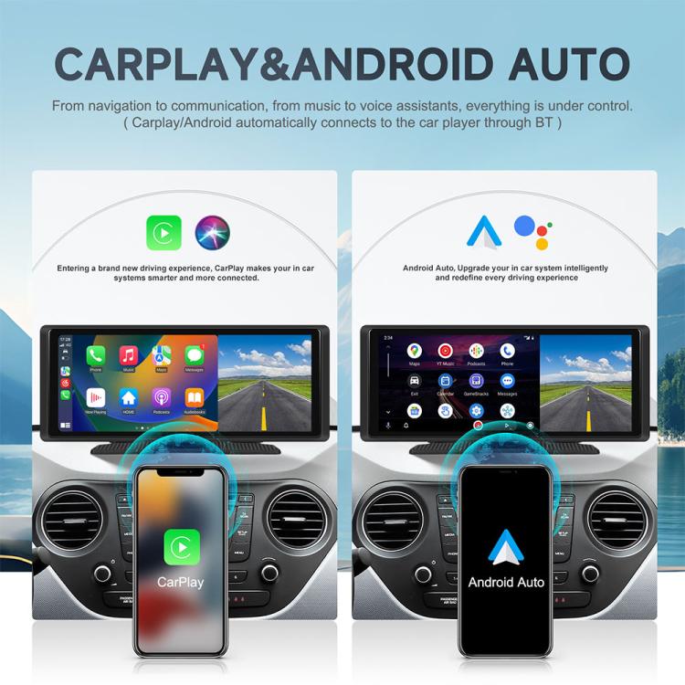 8.1 inch 2K Center CarPlay Auto Car Portable Navigation Screen, Standard, Standard+Reversing Camera