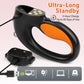 Black smart anti-tug remote controller with orange handle and button keypad