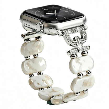 D-Shaped Rhinestone Chain Resin Watch Band, For Apple Watch 46mm / 49mm / 45mm / 44mm, For Apple Watch 42mm / 41mm / 40mm / 38mm