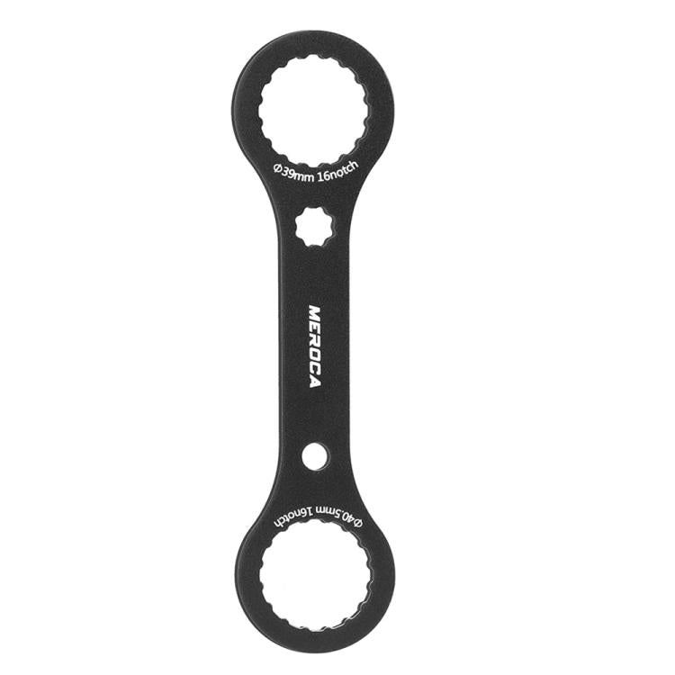 MEROCA black hollow spanner wrench with top socket and dual-end 39mm/40.5mm notches