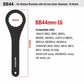 MEROCA BB44 hollow crankset removal spanner wrench, black with 16-notch socket end