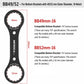 MEROCA BB49/BB52 hollow crankset removal spanner wrench, black with 16-notch ends