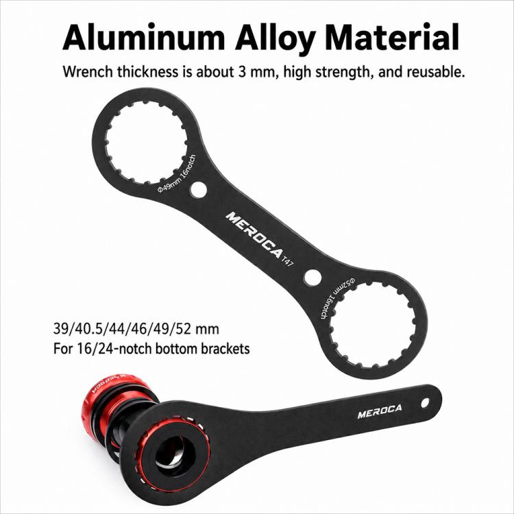 Bike crankset removal tool: dual-ring black axis spanner wrench