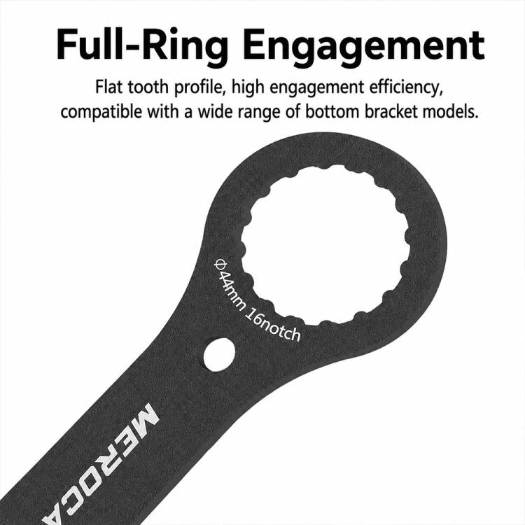 Bike crankset removal tool dual-ring spanner with 16-notch profile