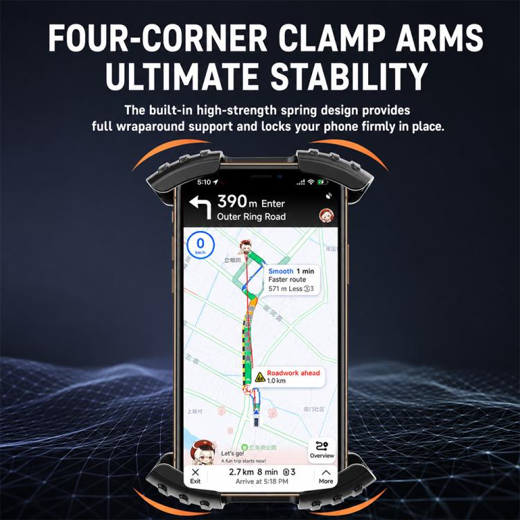 Motorcycle Phone Navigation Holder, CH11-Rearview Mirror, CH12-Handlebar