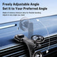 Car phone holder with adjustable fold arm and circular magnet mount for vents.