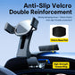 Anti-slip rail-mount phone holder with Velcro base pad and stabilizing ring