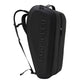Black hard-shell tennis racket backpack with top handle and side zipper pocket