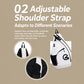 White sports crossbody bag with adjustable strap and black-and-white logo front