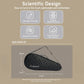 Black quilted badminton racket bag shown with measurements and single handle strap