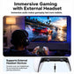 Wireless game controller with white face buttons and dual thumbsticks for TV play