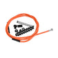 Electric scooter brake cable kit: orange wire with black housing, spring, and connectors
