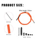 Brake cable kit with orange wire, coiled spring, and small black mounting hardware