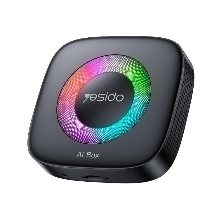 Black Yesido AI Box smart adapter with RGB light ring and “AI Box” label
