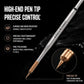 Fine needle soldering tip with bronze cone point on silver-gray handle