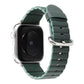 Dark green loop-stripe replacement watchband with iron buckle and punched pin holes