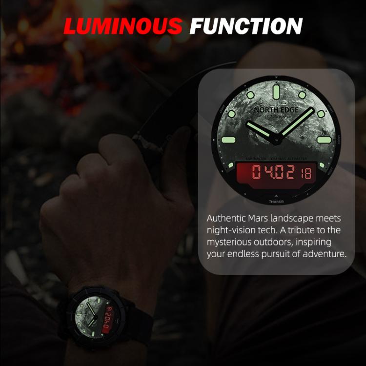 NORTH EDGE THARSIS Martian Style 5ATM Luminous Outdoor Electronic Watch