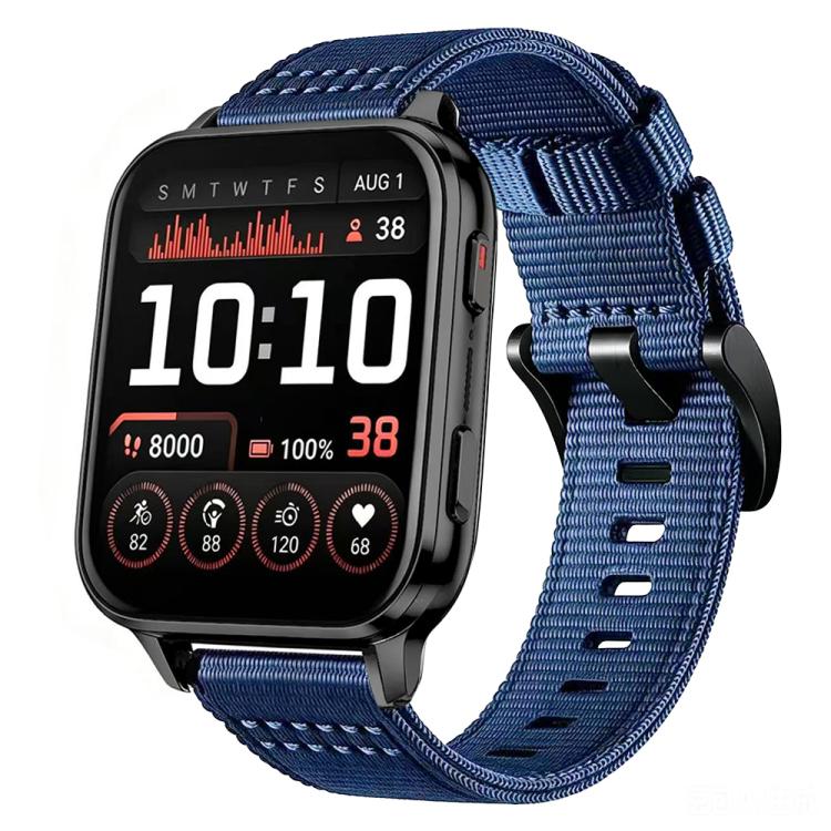 Canvas Nylon Pin Buckle Watch Band, For Garmin Venu X1