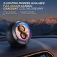 Car aromatherapy ornament with blue LED light, dark base and rotating dragon detail