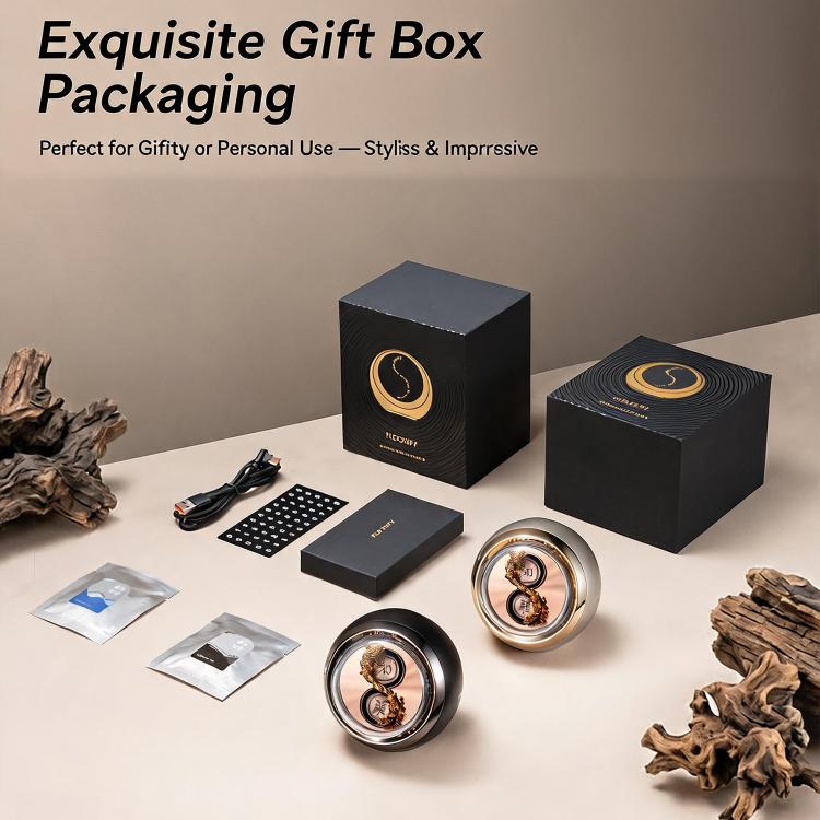 Black car aromatherapy ornament gift set with gold logo, round pieces and number plate