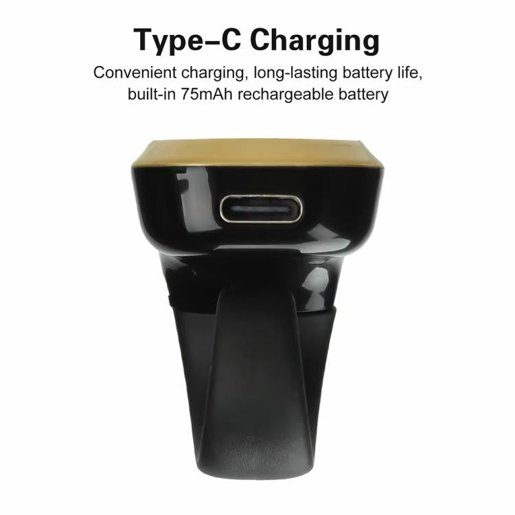 Smart counter ring charging port with Type-C connector, black and gold design