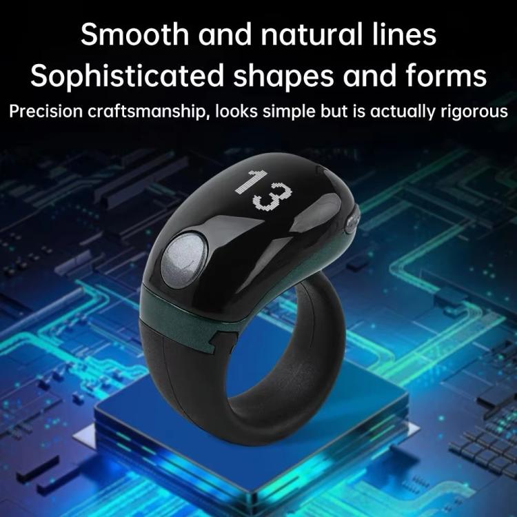 S7 Adjustable Size Button Smart Bluetooth Prayer Ring Counter, S7 (Black), S7 (Green), S7 (Rose Gold), S7 (Grey)