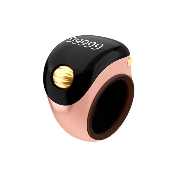 Rose gold smart prayer ring counter with 99999 on top