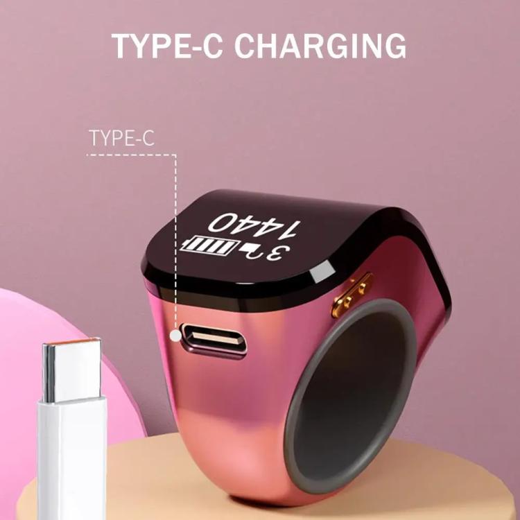 Pink smart prayer ring counter with Type-C charging port
