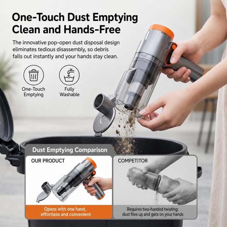 SUITU ST-153A Plus Handheld Blow Suction Combo Car Vacuum Cleaner with Inflation Function, ST-153A Plus
