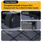 Outdoor camping storage box, black, with secure latches and non-slip base