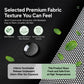 Black fabric texture detail for car privacy window shade curtain, durable and washable