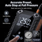 Electric car tire inflator with preset auto-stop digital display and control buttons