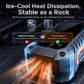 Electric tire inflator with cooling vents, showing heat dissipation design cutaway