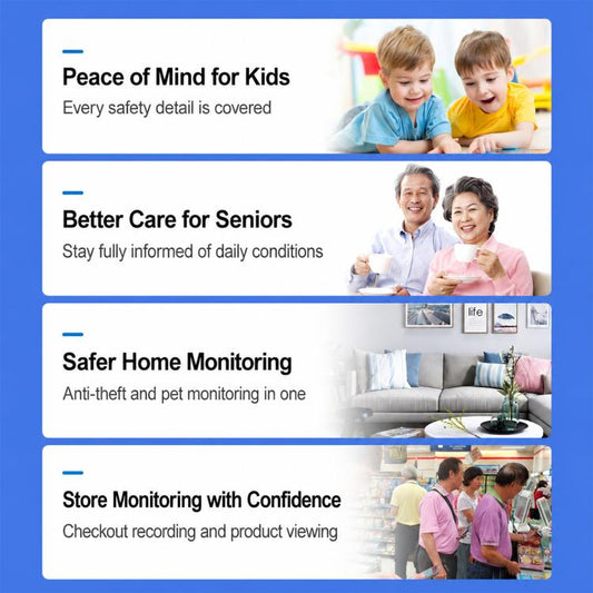 K12 Wireless WIFI Home Security Camera, Supports HD Night Vision and Two-Way Audio, K12