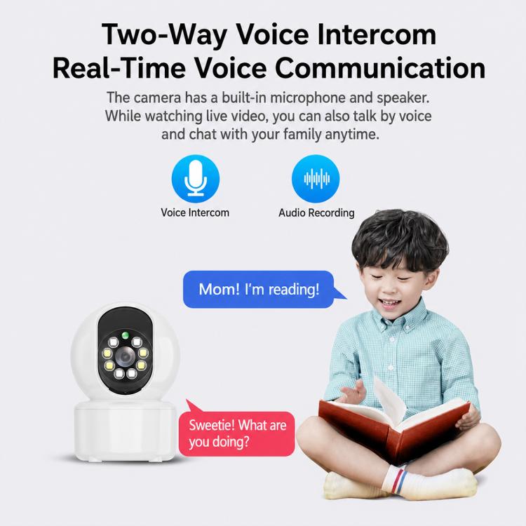 K12 Wireless WIFI Home Security Camera, Supports HD Night Vision and Two-Way Audio, K12