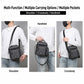 WEIXIER black crossbody bag worn on shoulder, crossbody, and handheld styles
