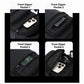 Black crossbody chest bag front zipper pockets with interior compartments for small items