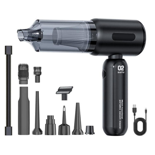 SUITU ST-6104B Plus Brushless Motor Handheld Blow Suction Combo Car Vacuum Cleaner, ST-6104B Plus (Black), ST-6104B Plus (Green), ST-6104B Plus (Blue), ST-6104B Plus (Silver Grey)