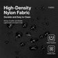 High-density nylon fabric with water-repellent finish and flexible textured surface
